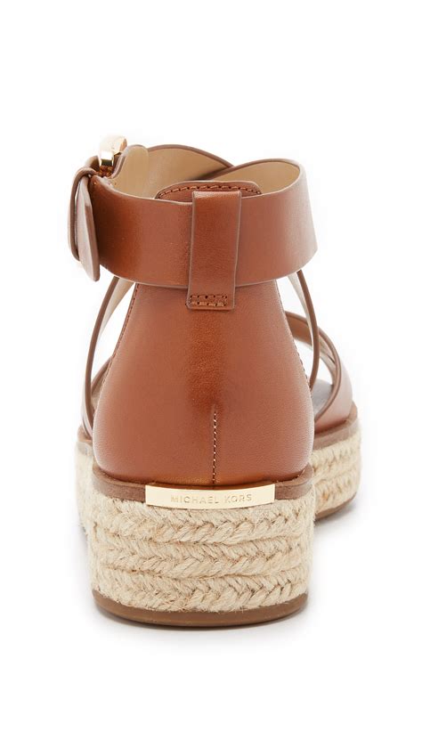 michael michael kors darby vachetta leather flatform espadrille sandals|Michael Michael Kors Darby Sandal Black Vachetta 1 6.5.